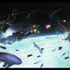 Images from the proposed Halo Wars 3, showing massive space battles.